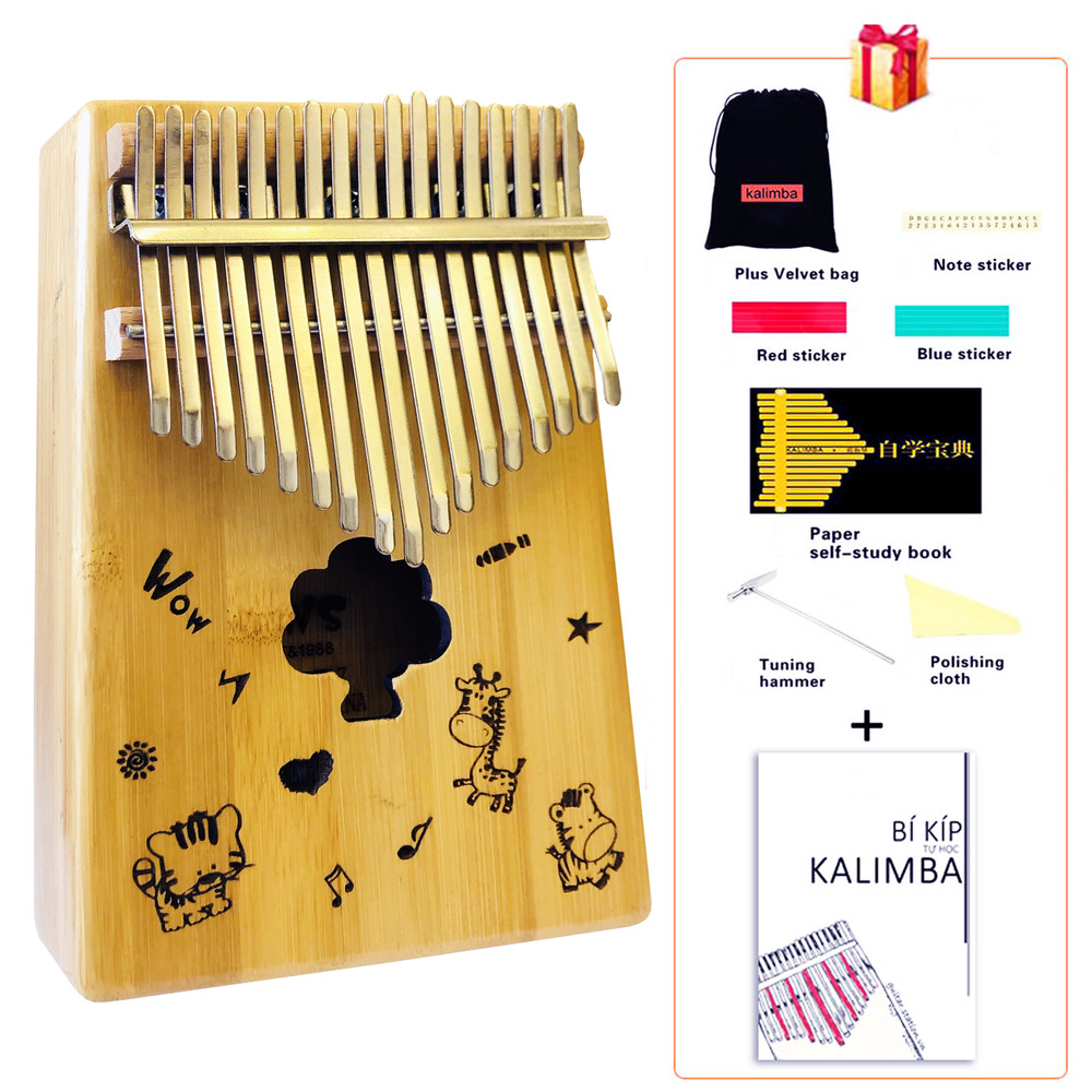 Đàn Kalimba 17 Phím Gỗ Mahogany - KALIMBA-ZOO