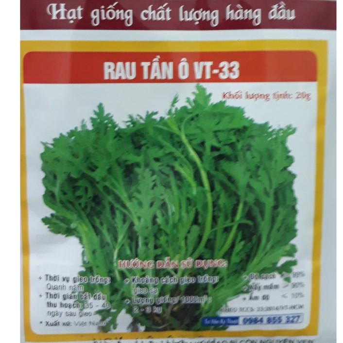 Hạt giống Rau Tần Ô (Cải cúc), đóng gói 20gr