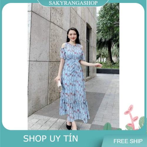 ĐẦM MAXI VOAN TAY CUTOUT