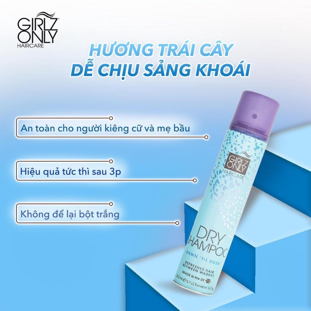 Dầu Gội Khô Girlz Only Dry Shampoo Sạch Dầu Và Bồng Bềnh Ngay Lập Tức 200ml