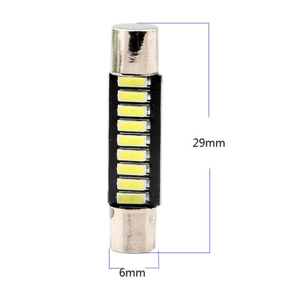 4 Pieces 29MM Festoon Dome 4014 9 SMD Car LED Bulb Mirror Light Indicator Lamp - Cold White