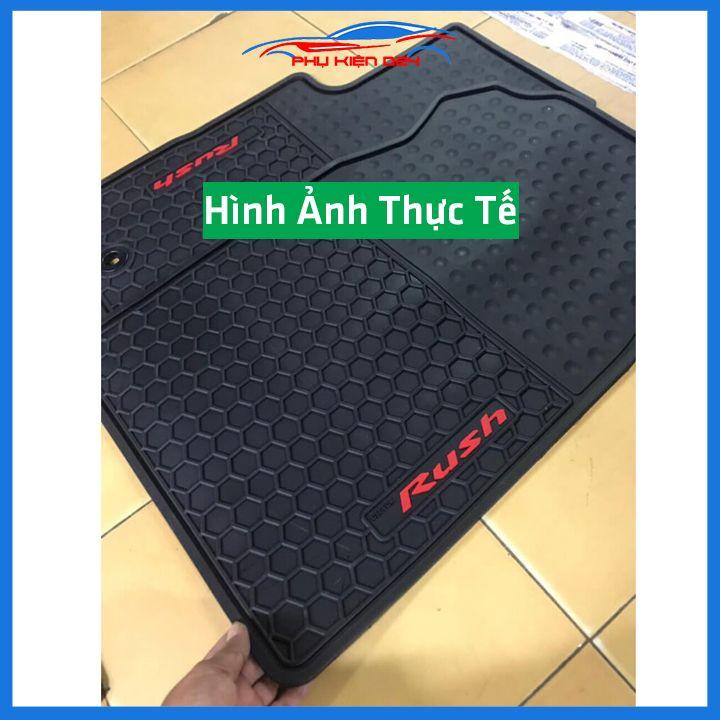 Lót sàn ô tô cao su Rush 3 Hàng Ghế 2018-2019-2020-2021-2022 không mùi chống trơn trượt