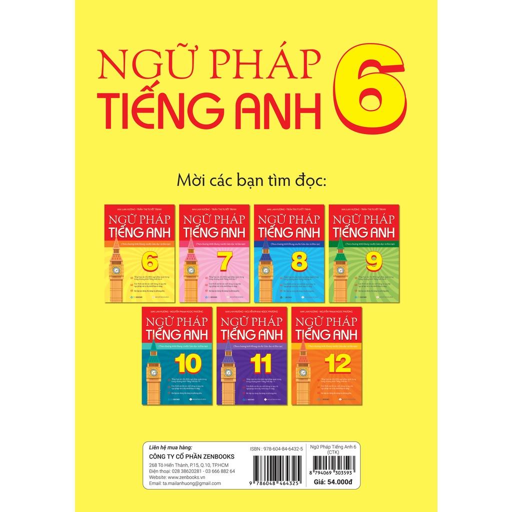 Sách - Ngữ Pháp Tiếng Anh Lớp 6 (Theo CT Khung Của Bộ GD&amp;ĐT) - Mai Lan Hương