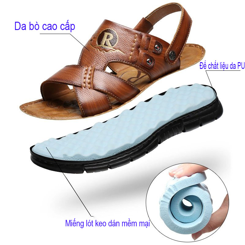 Giày dép Sandal nam thiết kế đế mềm kiểu dáng hiện đại mã DQH51632