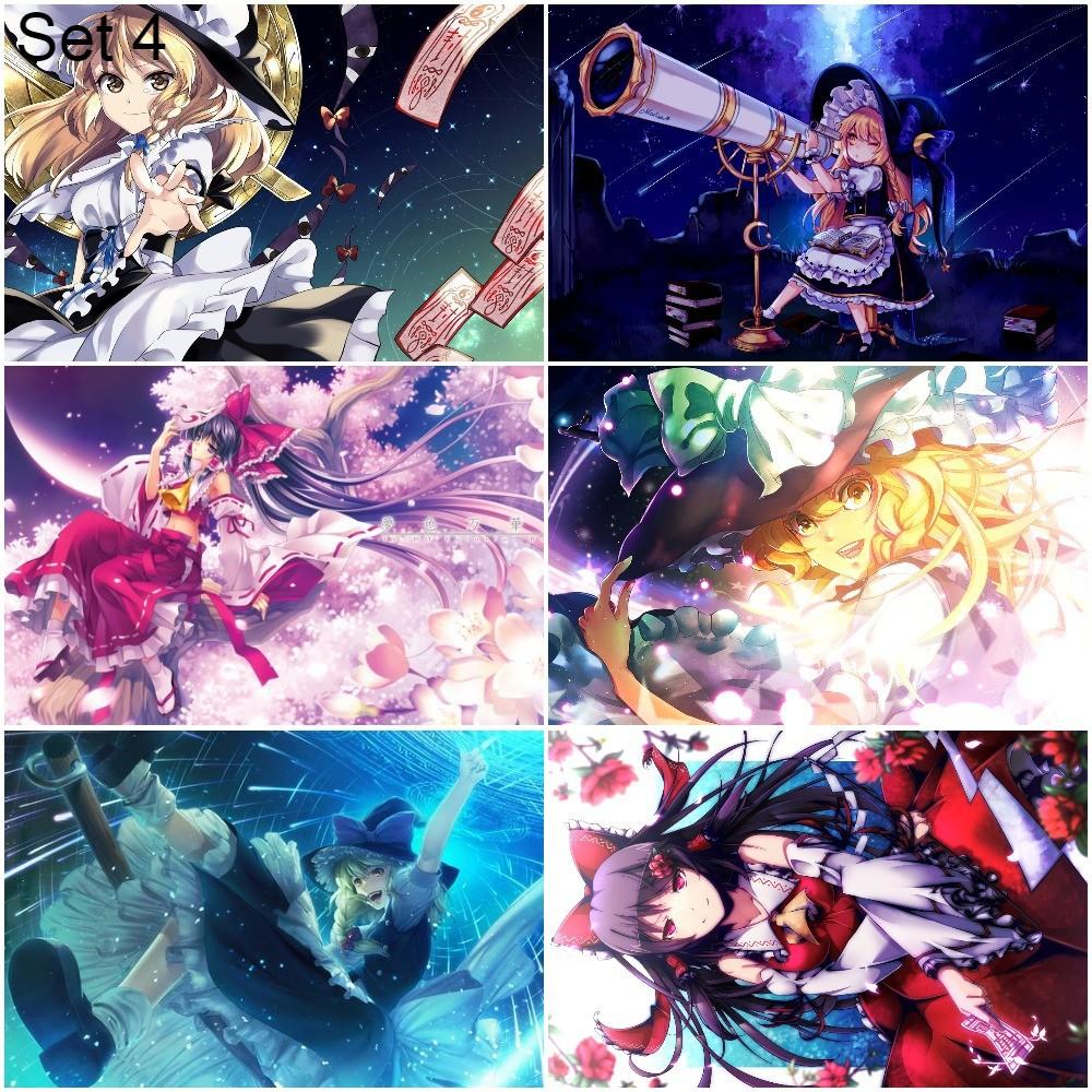 Bộ 6 Poster anime Touhou Gensou Mangekyou - Đông Phương Huyễn Tưởng - A3,A4,A5