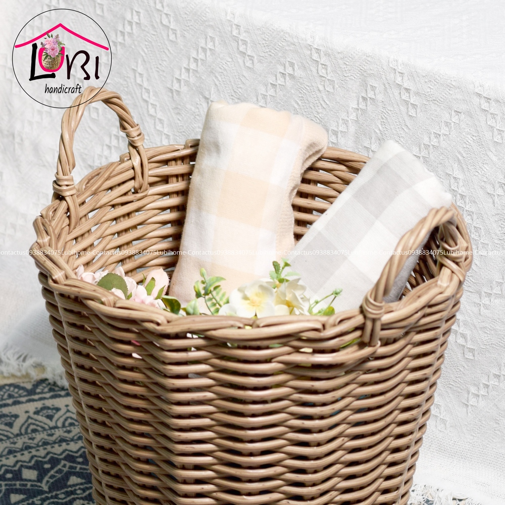 - Sọt đựng đồ đan dây nhựa bộ 3 hình tròn côn đáy - siêu bền, sang trọng