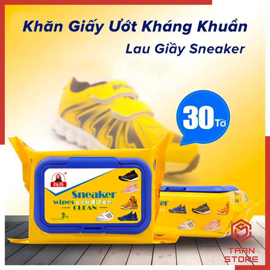 Khăn Giấy Lau Giày Sneaker Chuyên Dụng Khăn Ướt Vệ Sinh Giày Dép Dép Da Siêu Sạch 1 gói 30 tờ