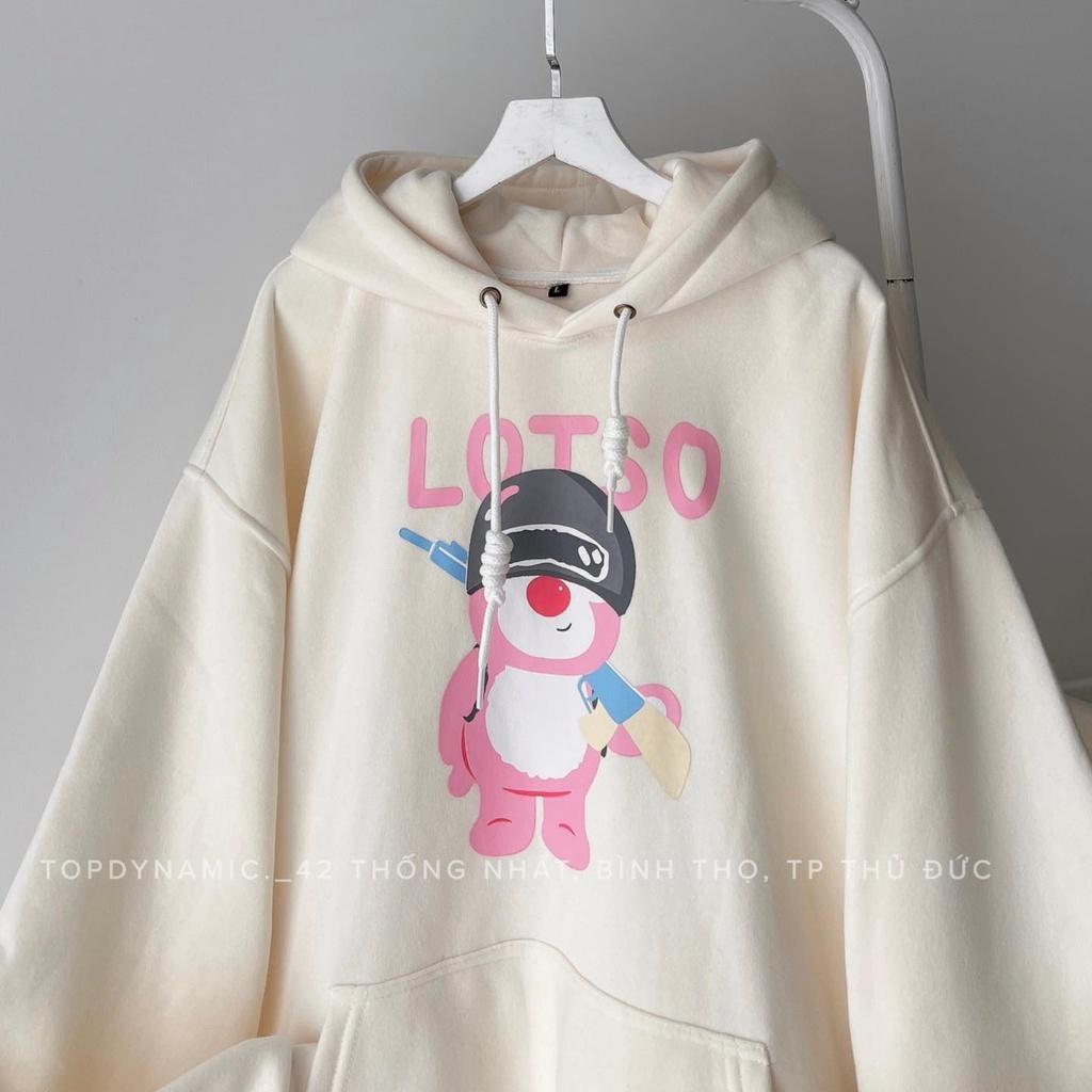 Áo Hoodie nỉ "GẤU ĐỘI MŨ" / form rộng unisex