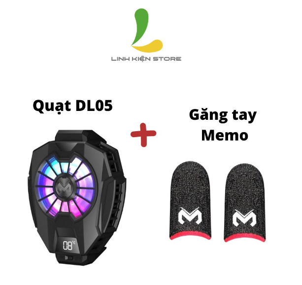 Quạt tản nhiệt MEMO DL05 - Phụ kiện gaming dành cho điện thoại tích hợp công nghệ sò lạnh hạ nhiệt nhanh chóng - Hàng chính hãng