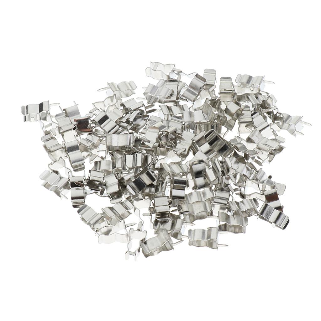 100Pcs 5X20mm Fuse Holder Clips Fuse Pipe Clamp Alloy Fuses Welding Holder