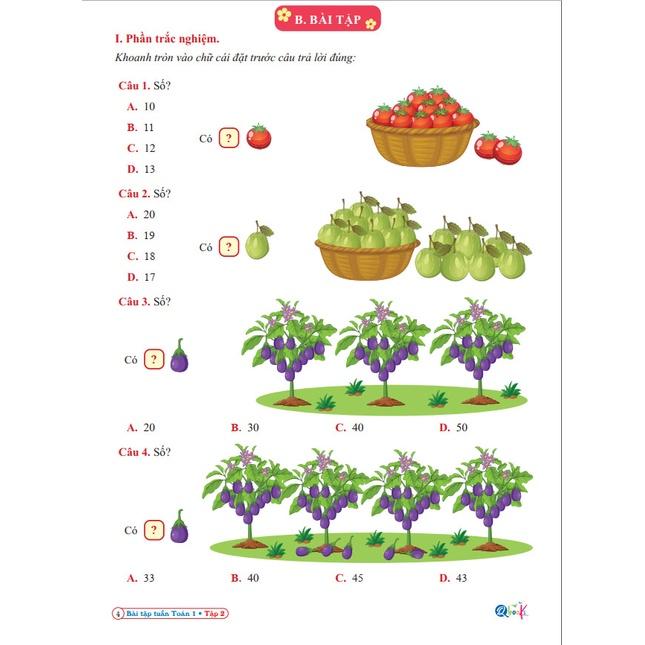 Sách - Combo Bài Tập Tuần và Đề Kiểm Tra Lớp 1 Kết Nối Tri Thức Với Cuộc Sống - Môn Toán và Tiếng Việt học kì 2 (4 cuốn)