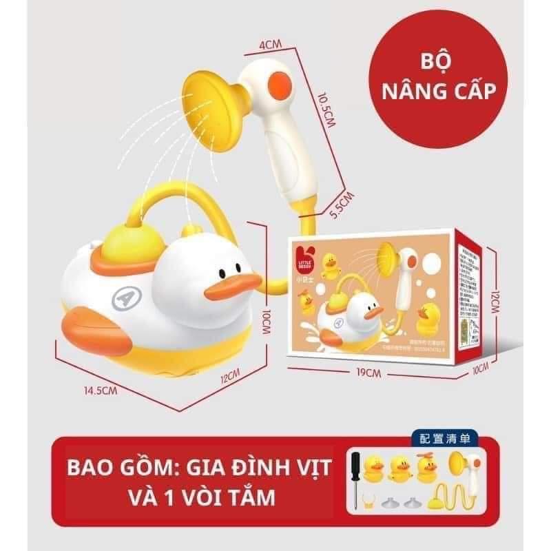 Đồ chơi vịt bơi nhà tắm, Vịt cướp biển phụn nước vòi hoa sen 4 chế độ