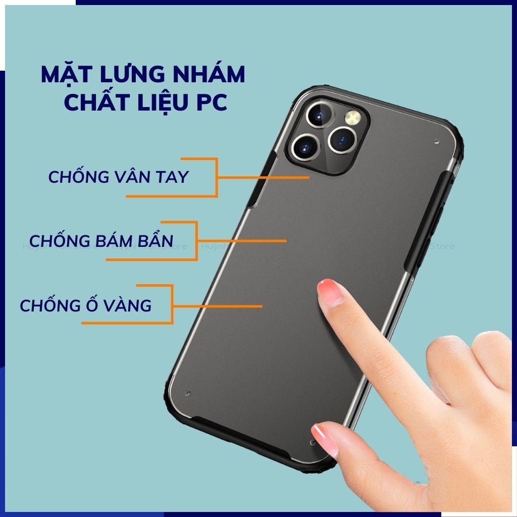 Ốp lưng ip 12 pro max ip 12 pro chống sốc bảo vệ camera chống vân tay nhám viền màu ver 2 phụ kiện huỳnh tân store