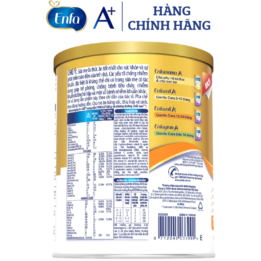 Sữa bột Nutramigen A+ LGG - Sữa cho trẻ dị ứng đạm sữa bò cho trẻ 0-12 tháng (400g)