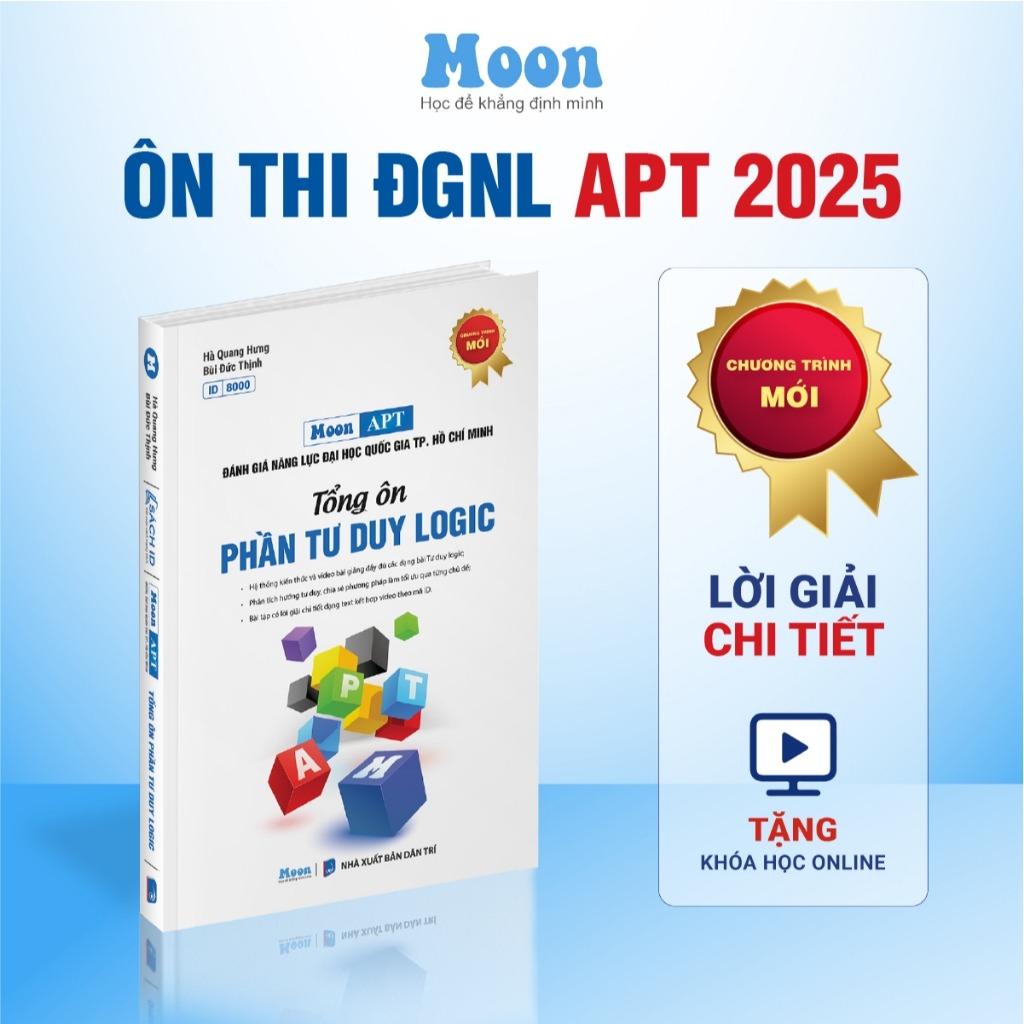 [ĐGNL HCM 2025] Sách ôn thi đánh giá năng lực Đại Học Quốc Gia TP Hồ Chí Minh