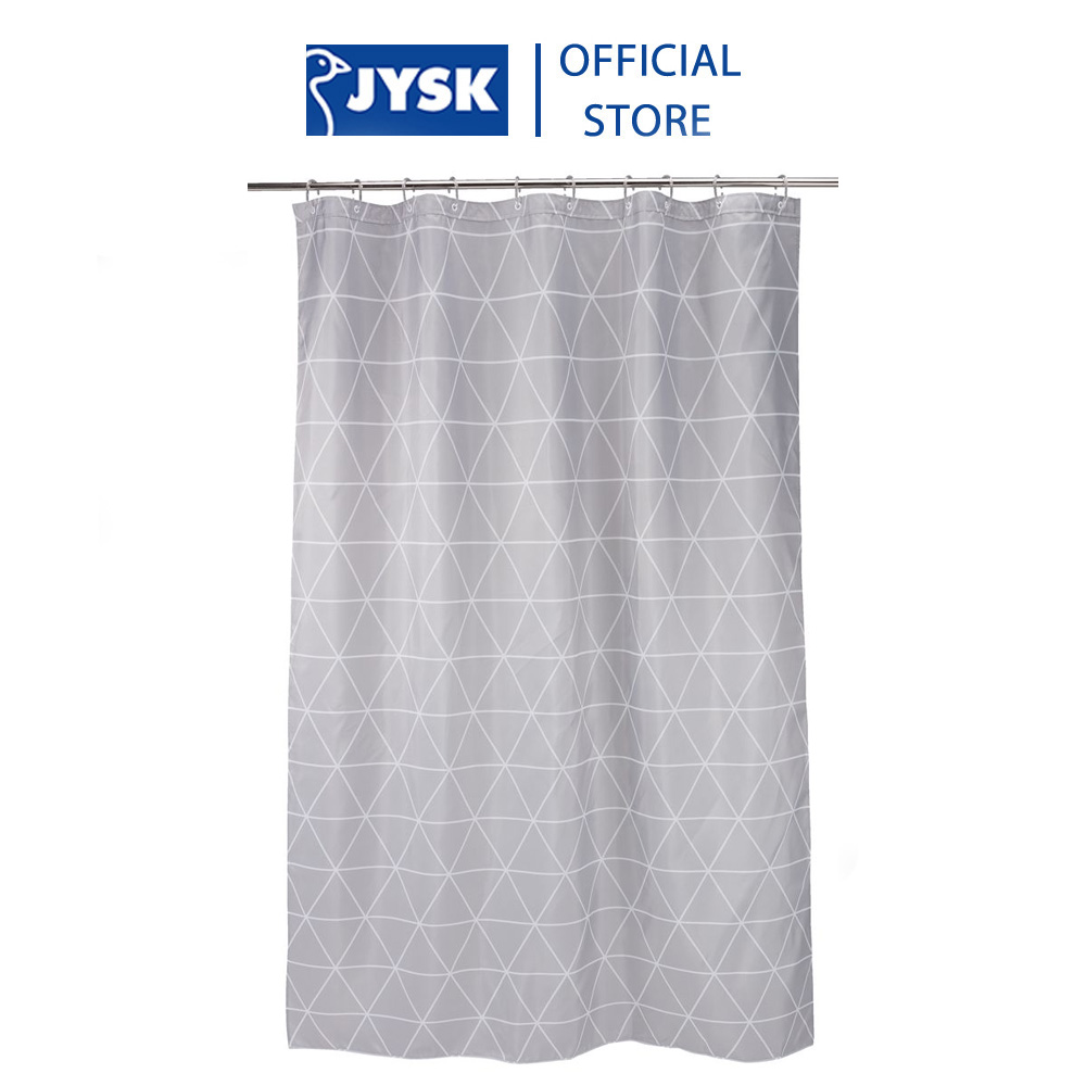 Rèm phòng tắm | JYSK Grebo | polyester | xám | D200xR150cm
