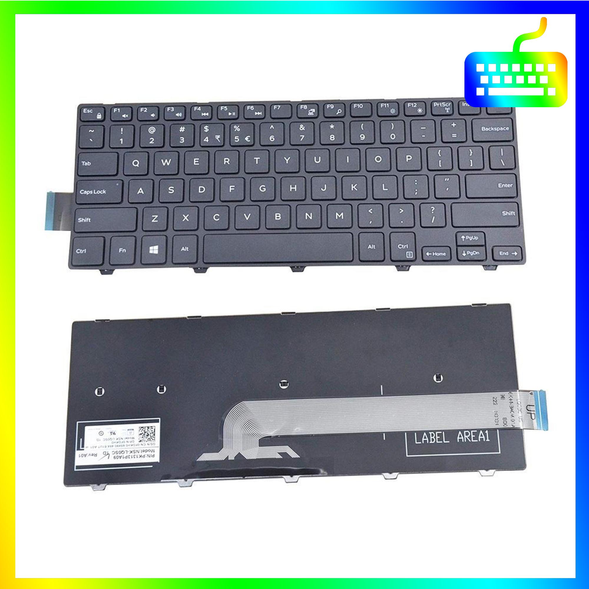 Bàn phím dành cho laptop Dell Inspiron 14 3000 3442 3443 3451 Không Led - Phím Zin - Hàng Chính Hãng