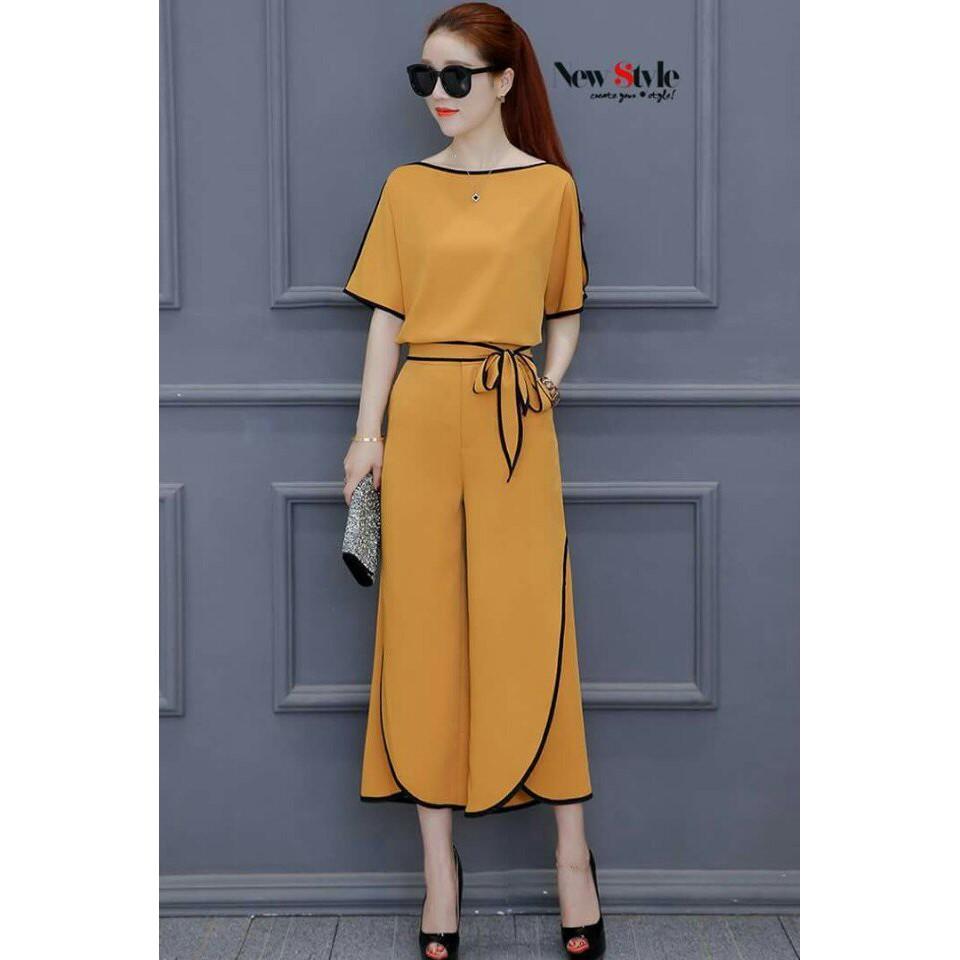 Set bộ thời trang ống rộng viền VOR