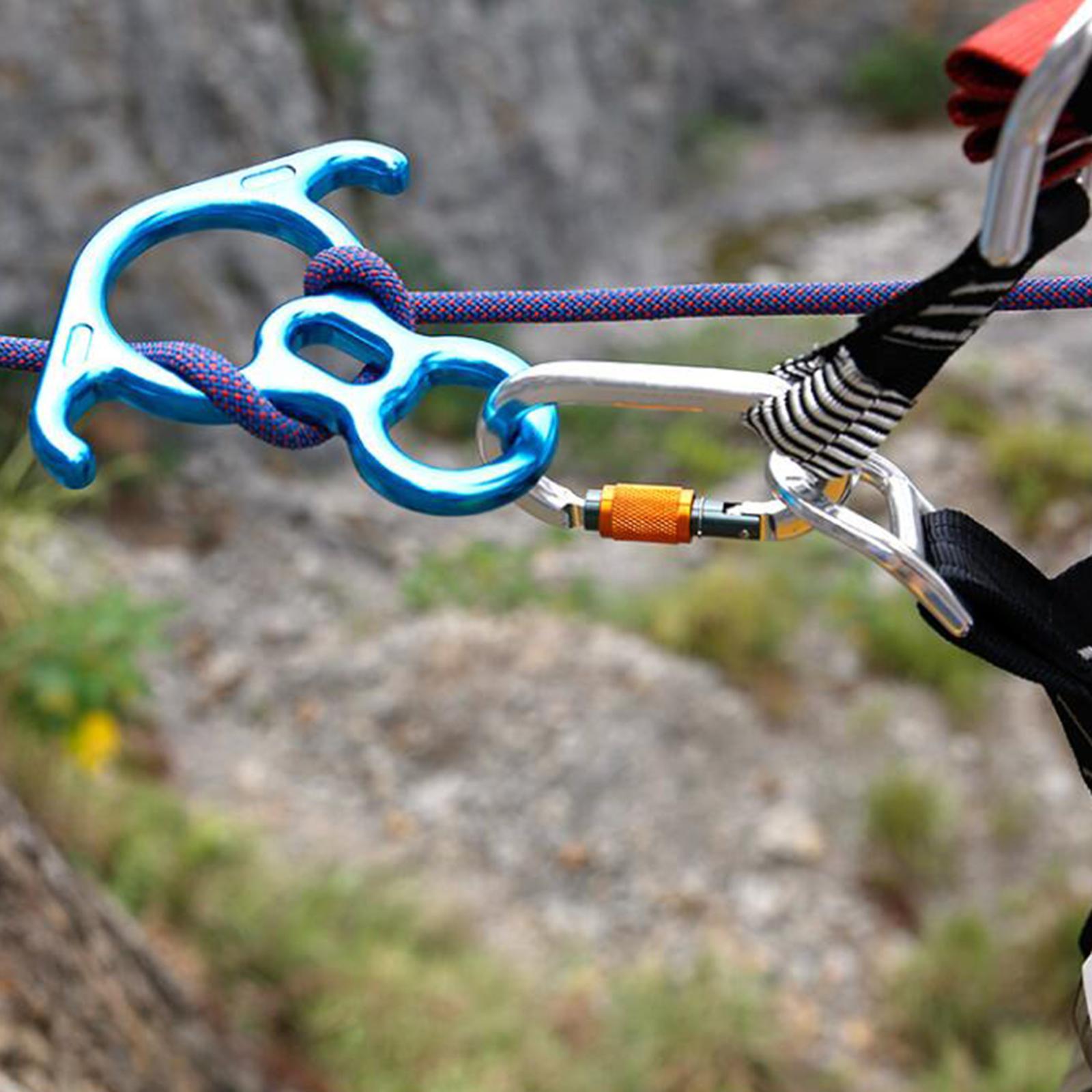 50kN Descender Aluminum Alloy Belay Device Downhill Equipment