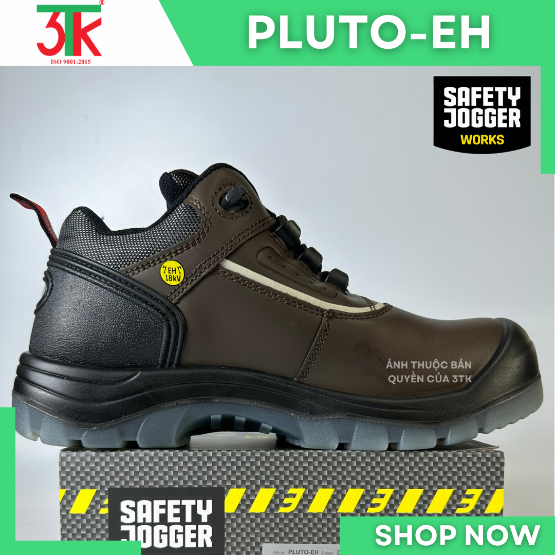 Giày Bảo Hộ Safety Jogger PLUTO EH S3 Chống đinh, Chống Dập Ngón, Chống Trơn Trượt, Chống đâm xuyên Cách điện 18kV