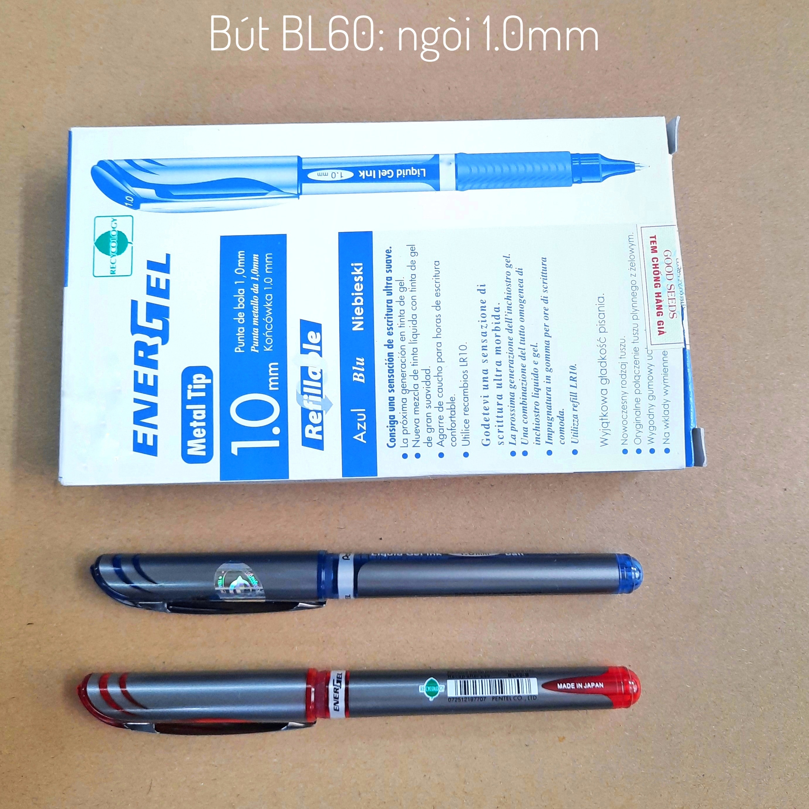 Bút gel Nhật Bản BL57, BL60 ngòi 0.5mm,0.7mm,1.0mm (1 cái)