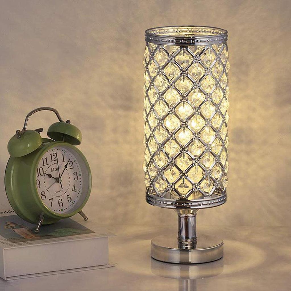 Crystal Table Lamp Bedside Desk Reading Light Bedroom Decoration