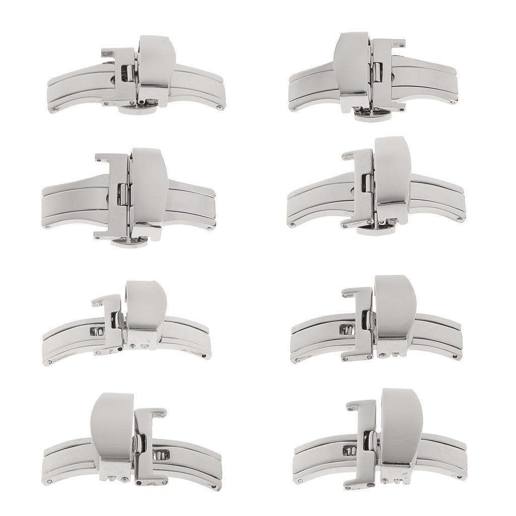 Stainless Steel Butterfly Clasp Watch Buckle Belt Band Strap Clasp 22mm