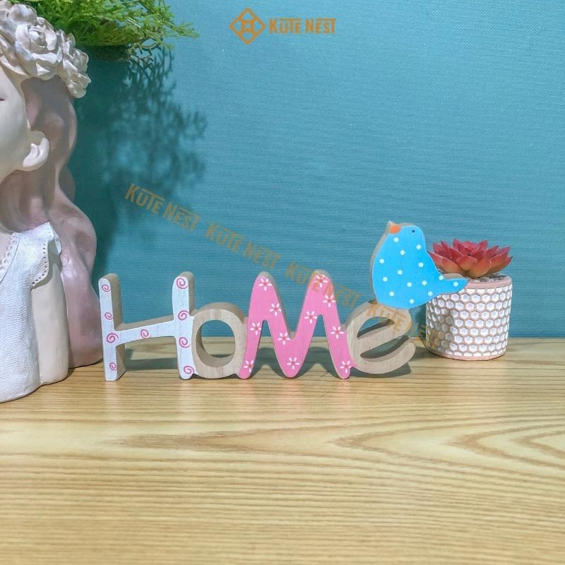 Chữ gỗ trang trí, chữ Love, Home bằng gỗ tự nhiên cao cấp, decor bàn làm việc, trang trí văn phòng độc đáo