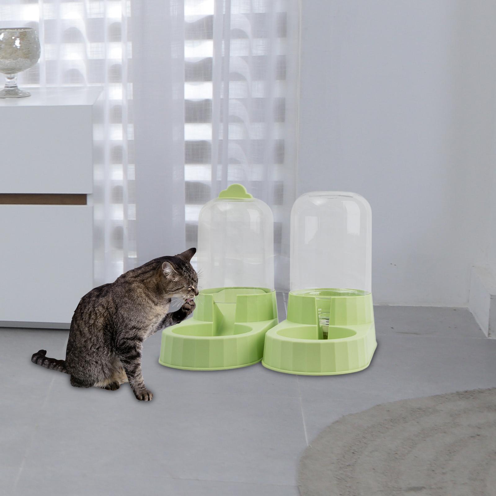 Automatic Pet Feeder Food Dispenser Feeding Station Pet Feeding Bowl Cats Feeder Container for Small Medium Dogs Cats Pet Supplies Household