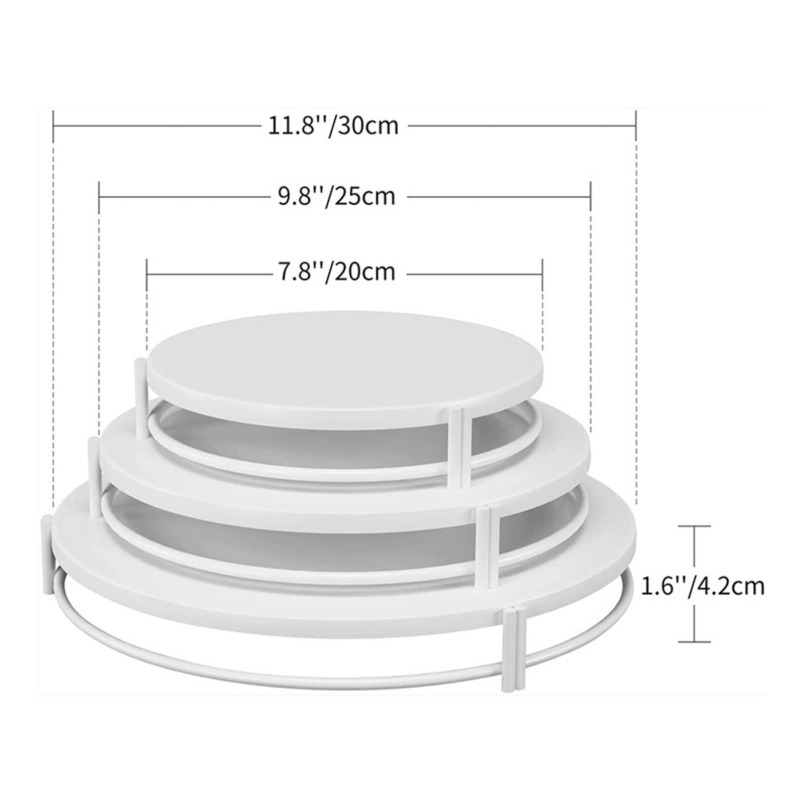 3x Cake Stands Set Dessert Tray Iron Cake Plate for Kitchen Event Decoration