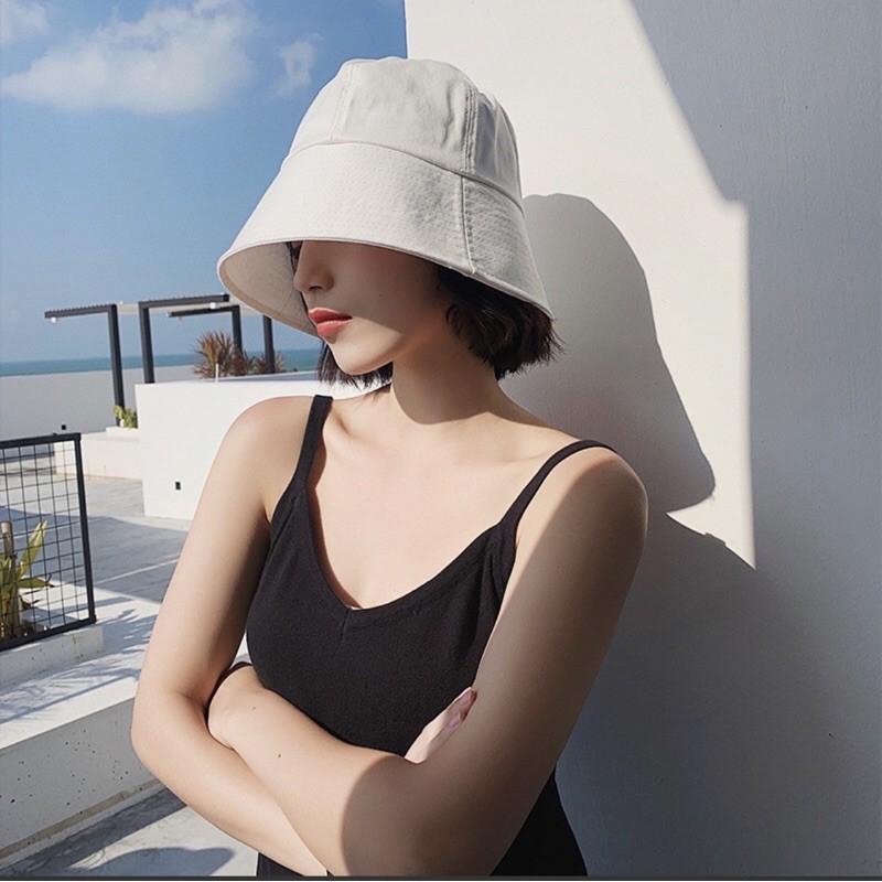 NÓN BUCKET CỤP TRƠN SIÊU NGẦU VẢI MỀM, MŨ TAI BÈO NAM NỮ CHỐNG NẮNG MÙA HÈ KIỂU CHE MẶT - SMICE HOUSE