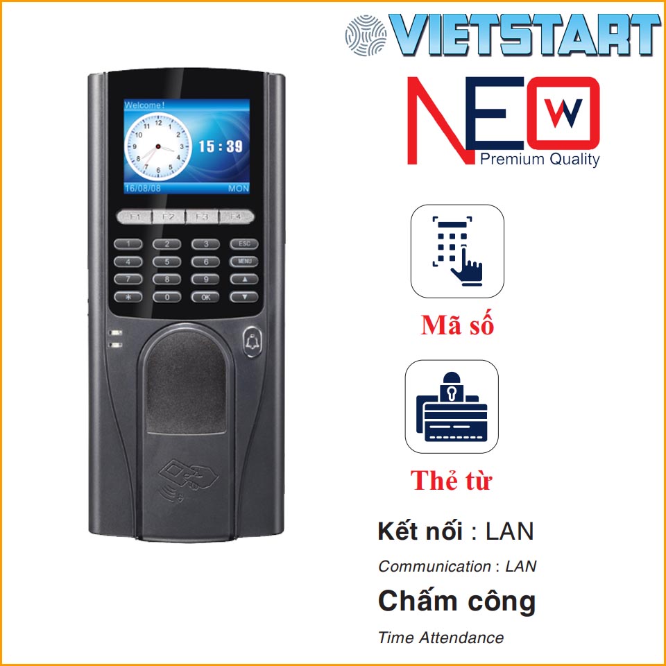 Thiết bị chấm công và kiểm soát ra vào NEWNEO TFS200