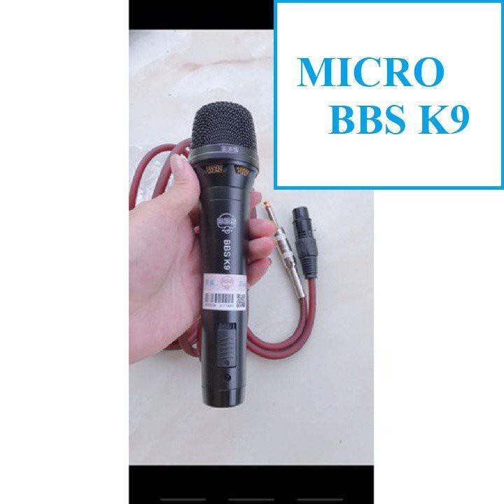 Micro BBS K9 hát karaoke chuyên nghiệp hát hay tiếng sáng dày trầm mic hút không hú không rè bảo hành 12 tháng