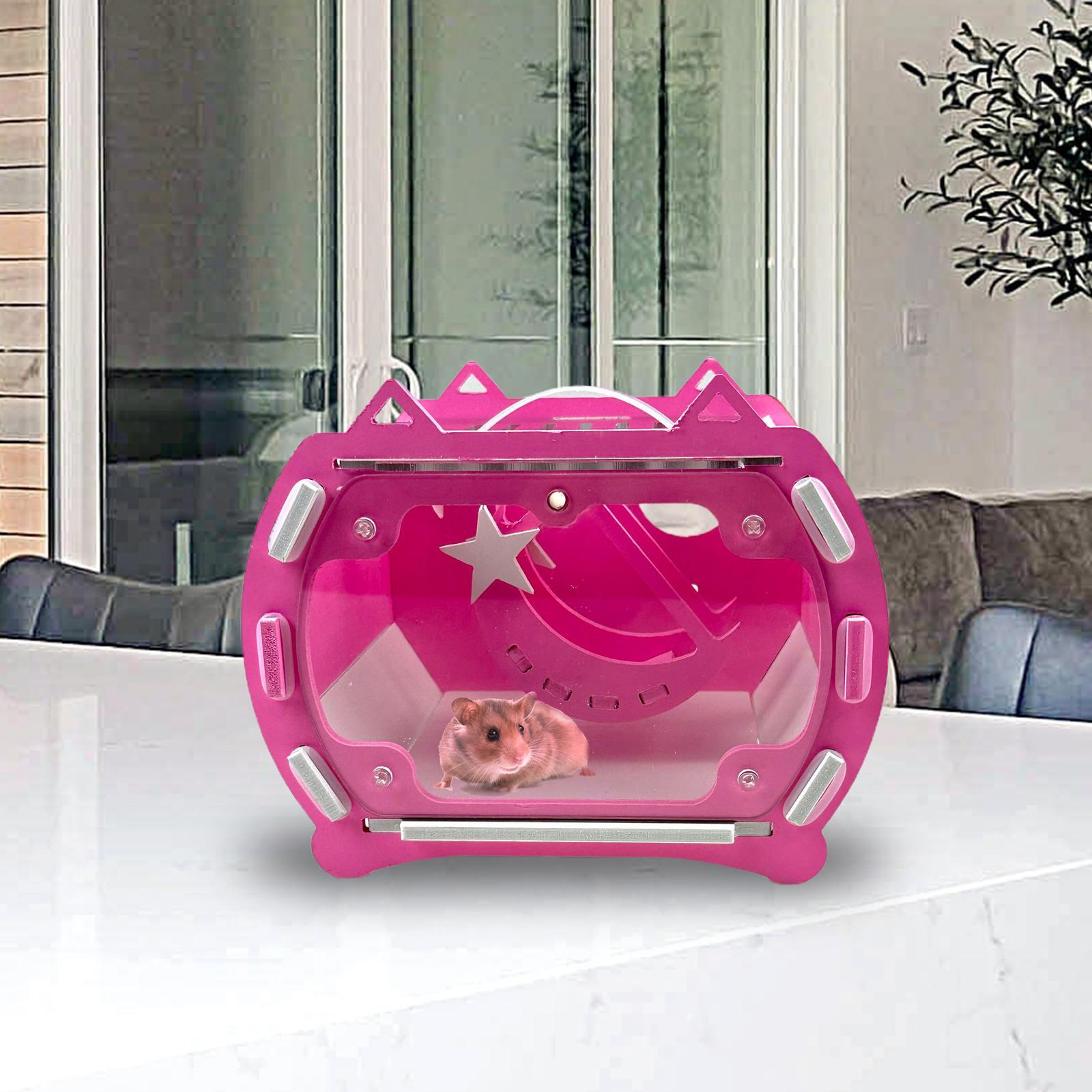 Hamster Carrier Cage, Pet Travel Carrier, Travel Cage Pouch Hamster Carry Case, Pet Cage for Small Animals Bunny Squirrel Chinchillas Traveling