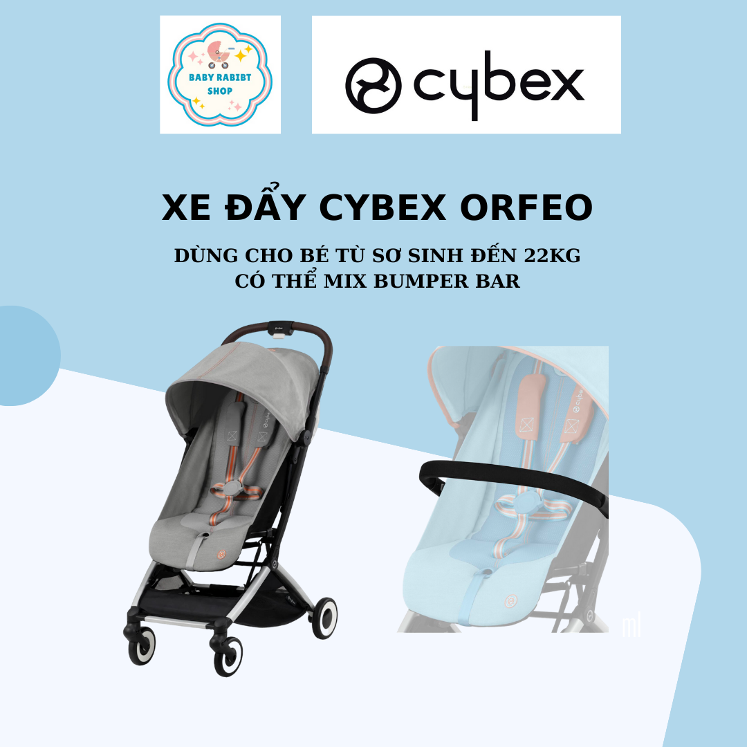 Xe đẩy du lịch gấp gọn Cybex Orfeo dùng cho bé từ sơ sinh đến 30KG tặng kèm Rain cover