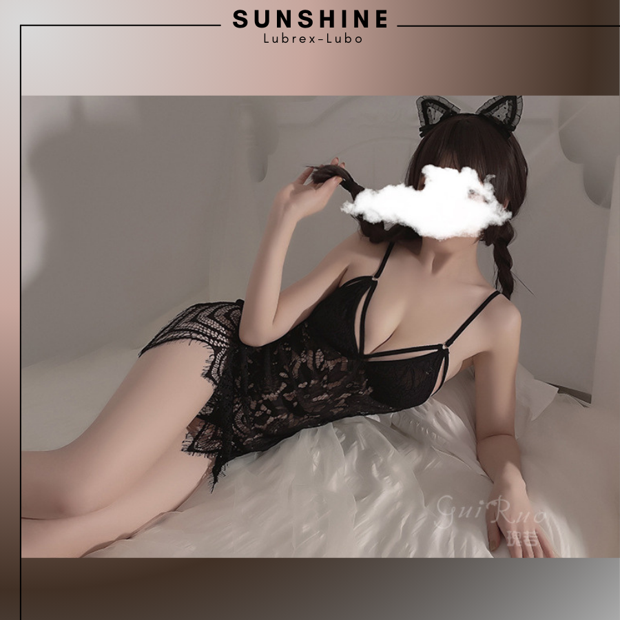 Váy ngủ sexy 2 dây gợi cảm xuyên thấu quyến rũ nhiều màu đen đỏ trắng - SUNSHINE DUOICA1235