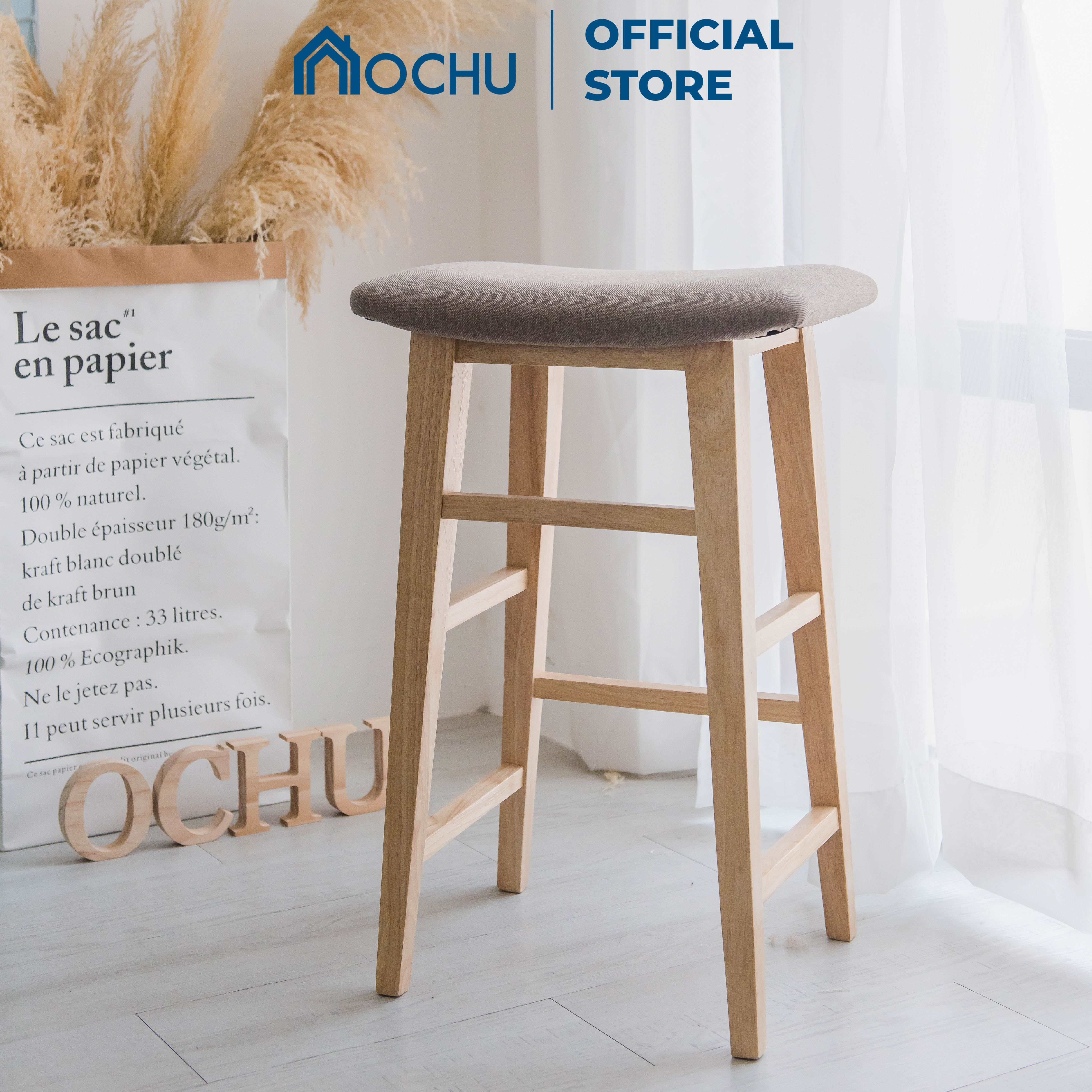 Ghế Đôn Chân Gỗ Cao Su - Cardi Stool Size M