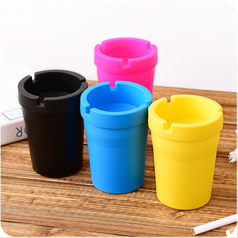 Ashtray Creative ABS Car Ashtray Home Living Room Office Bathroom Desk Ashtrays Ash Storage Tray Box Ash Organizer