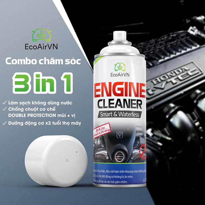 Bình Xịt Chống Chuột Ô Tô Engine Cleaner 400ml - Chai Xịt Đuổi Chuột Hiệu Quả 99%, Bảo Dưỡng Khoang Máy, Làm Sạch Bề Mặt Động Cơ 3 Trong 1