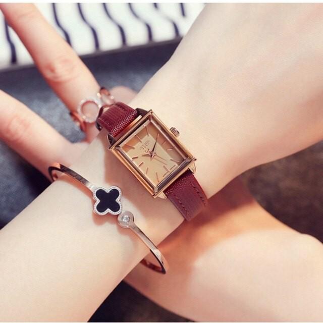 Đồng hồ nữ Julius chính hãng Hàn Quốc Ja-787 Ju1125 dây da
