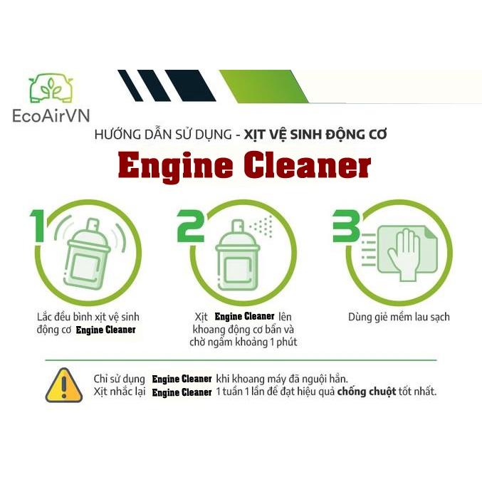 Bình xịt chống chuột - xịt khoang động cơ - Xịt khoang máy xe hơi Engine Cleaner - Eco Air Việt Nam -400ml