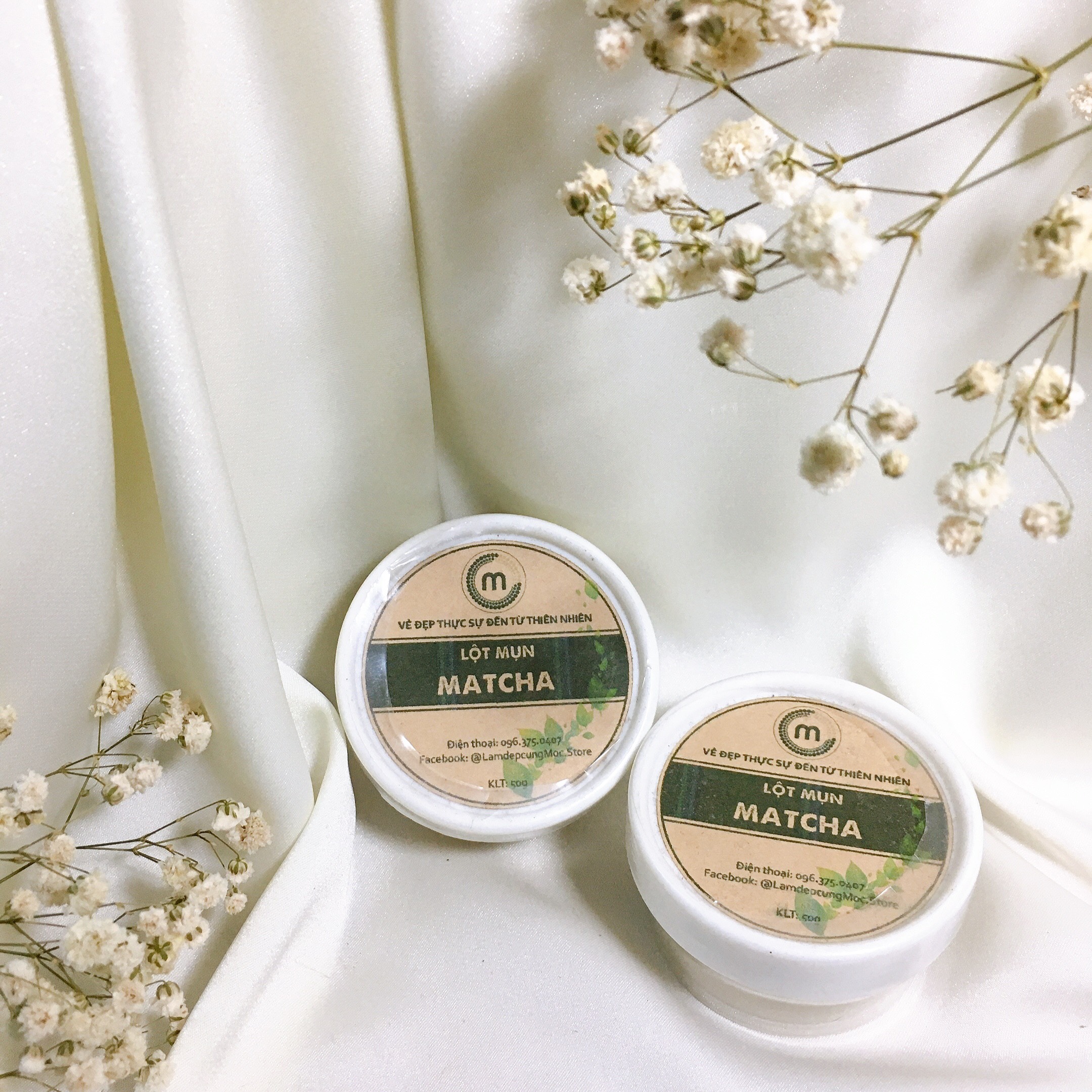 Bột Lột Mụn Matcha thiên nhiên đắp mặt nguyên chất 50g FreeShip