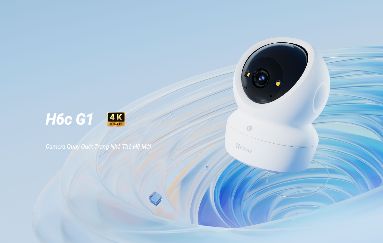 Camera wifi trong nhà EZVIZ H6C G1 4K Sắc nét, AI nhận diện người, thú cưng - hàng chính hãng