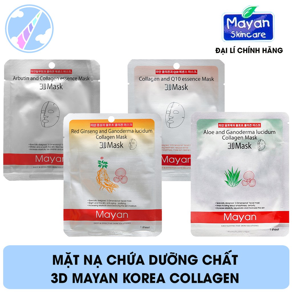 Combo 10 Mặt Nạ 3D Mayan Collagen Q10