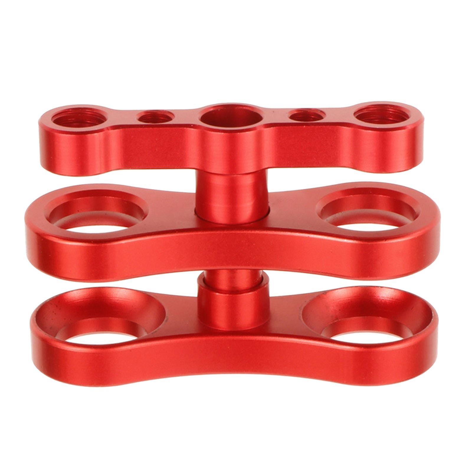 Aluminum Standard 1" Ball Clamp for Underwater Diving Light Arm System red