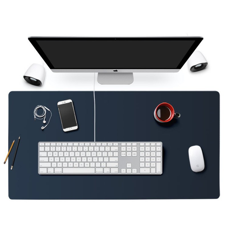 Thảm Lót Chuột Cỡ Lớn, Dùng Được Hai Mặt - Da PU Chống Nước - Doron HD01 - Kiêm Deskpad Thảm Da, Trải Bàn Làm Việc - Hàng Nhập Khẩu