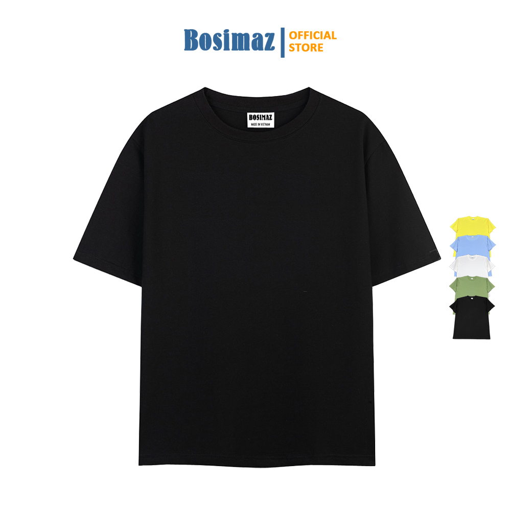 Áo thun Unisex Bosimaz TS011 cổ tròn tay lỡ phom rộng, thun contton 100%, vải đẹp dày, thoáng mát không xù lông.
