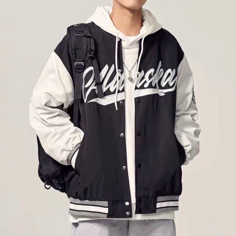 &lt;HOT&gt; Áo khoác dù bomber nam nữ unisex form rộng vải 2 lớp chất xịn, dày dặn, y ảnh phong cách hàn quốc (calas))