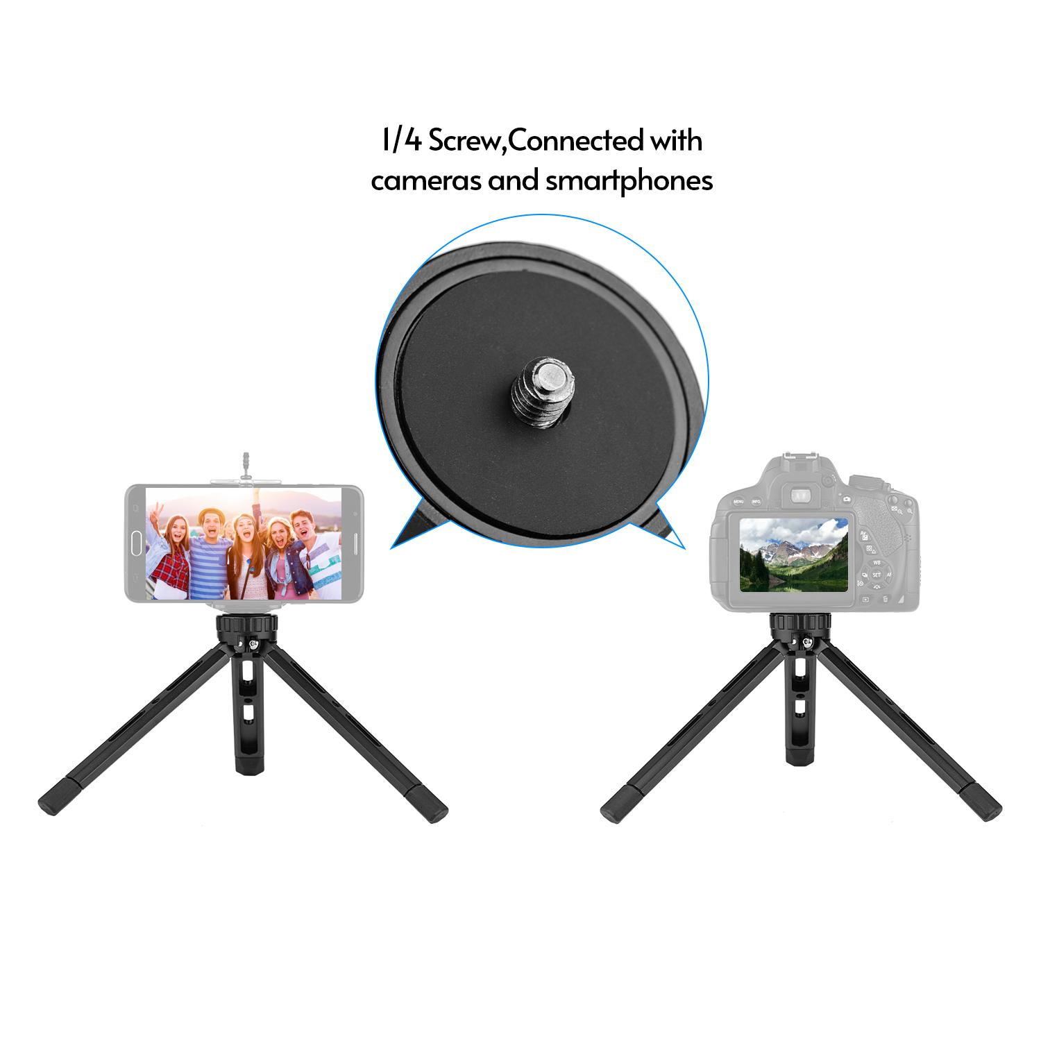 Chân máy gấp gọn để bàn hợp kim nhôm với 1/4 vít cho máy ảnh DSLR,điện thoại di động