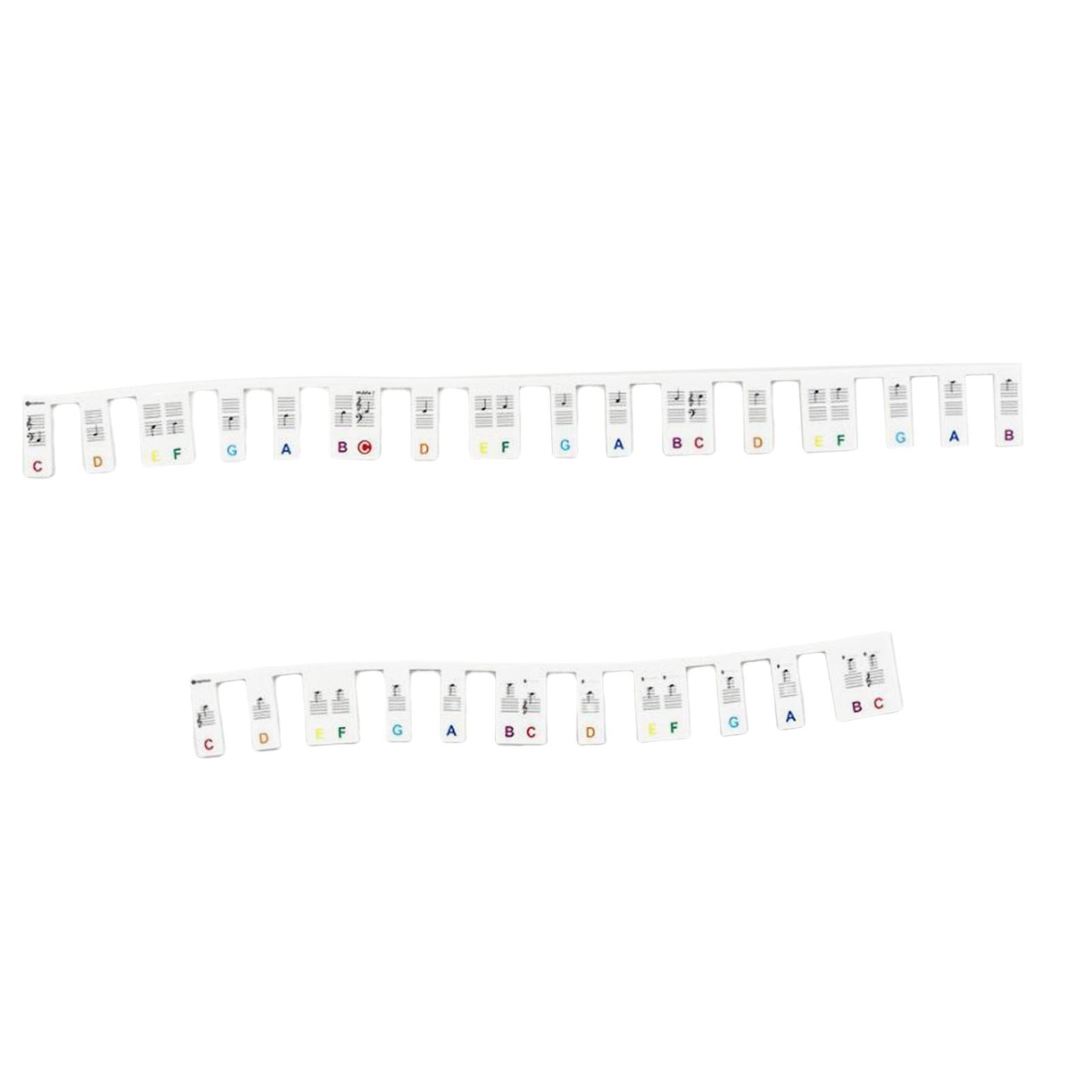 Piano key sticker 61 Keys Keyboards Piano Note Chart Guide Key Labels for Beginners